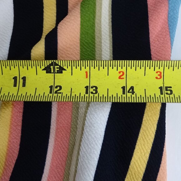 BCX Multicolor Striped Sleeveless Button Accent Dress Women Size XL V-neck - Picture 9 of 10